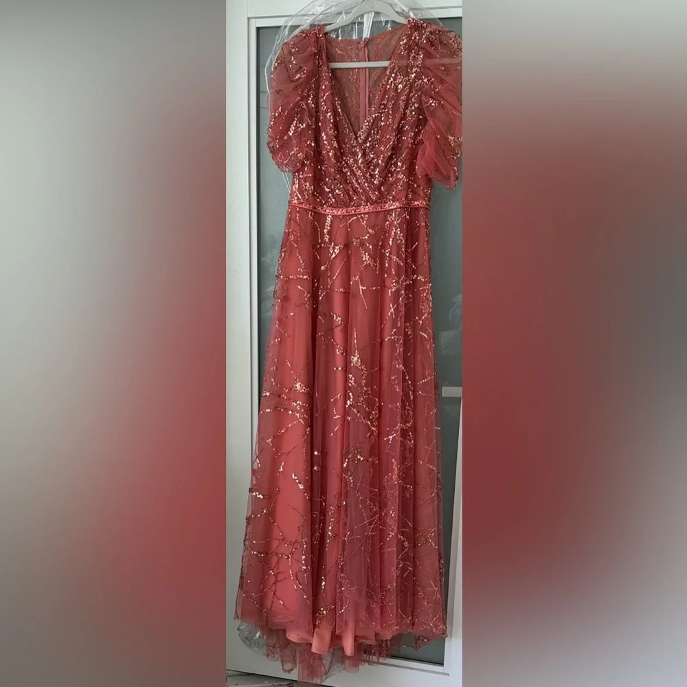 Mac Duggal stunning coral